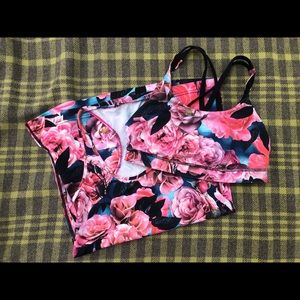 Lululemon matching bra and tank set